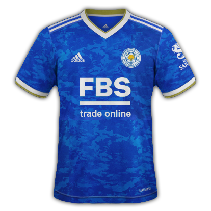 Leicester maillot domicile 2022