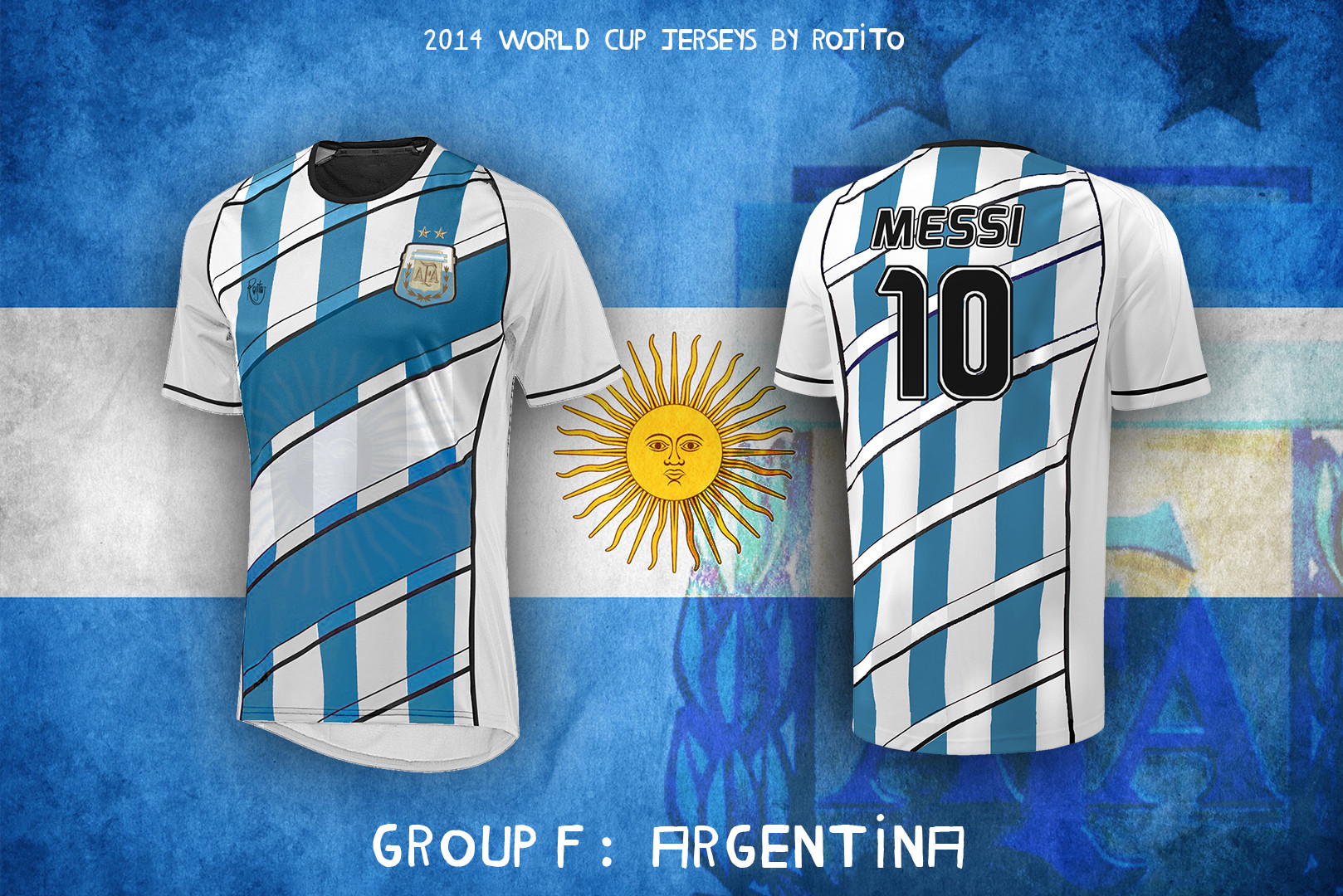 Maillot de foot custom mondial 2014 argentine