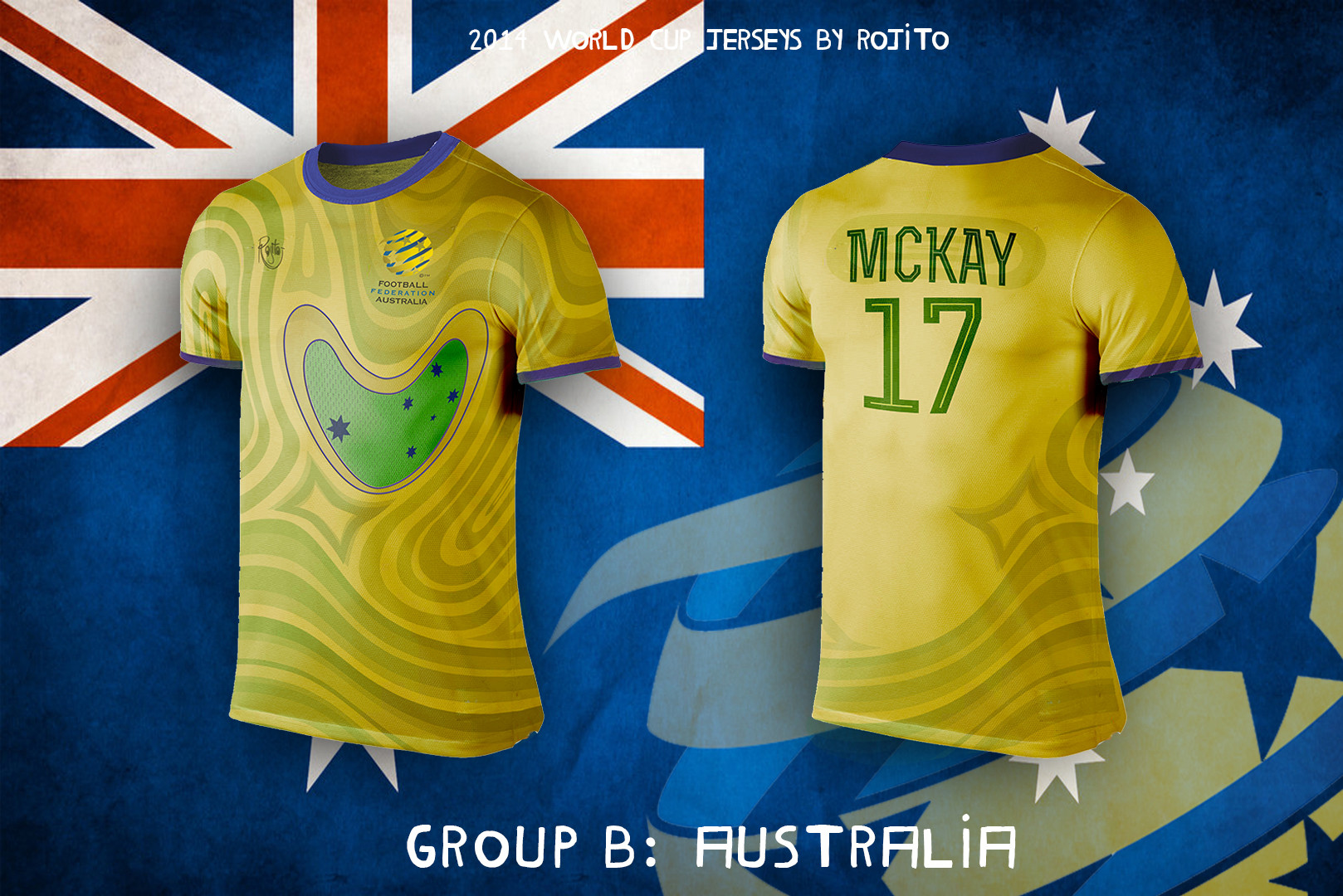 Maillot de foot custom mondial 2014 australie