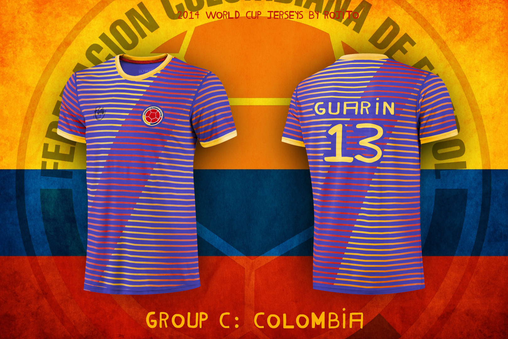 Maillot de foot custom mondial 2014 colombie