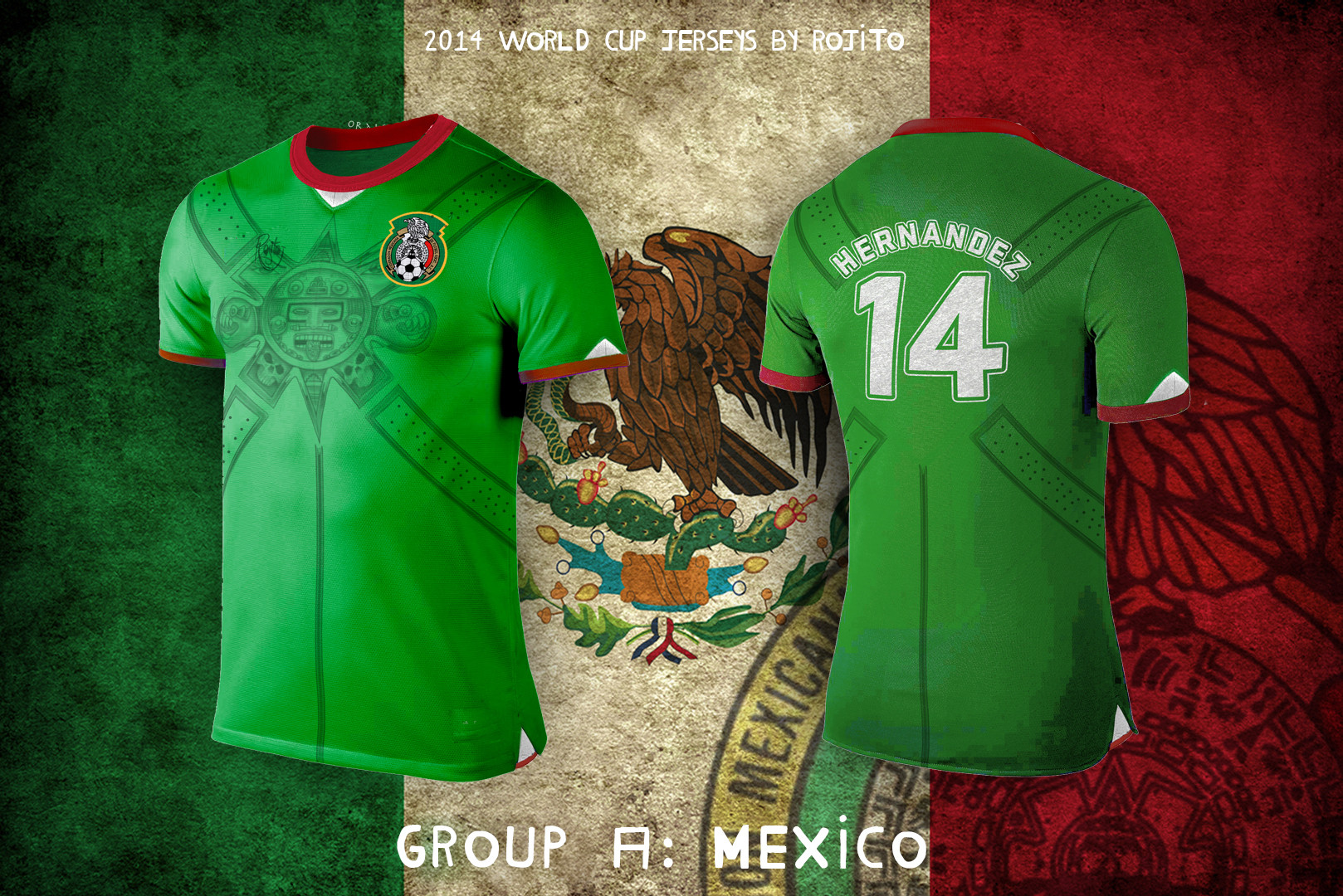 Maillot de foot custom mondial 2014 mexique