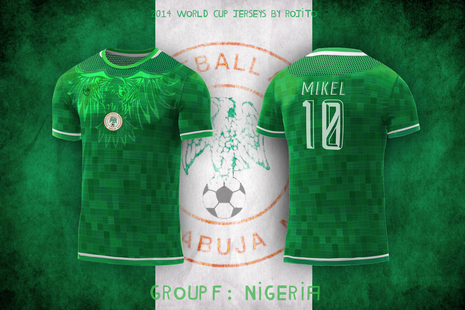 Maillot de foot custom mondial 2014 nigeria