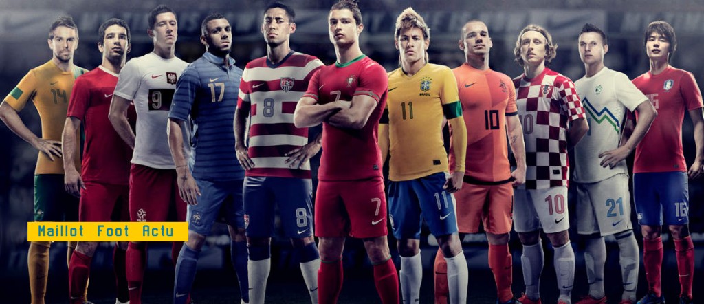 Maillots football kits Nike 2012 2013 flocage équipes nationales