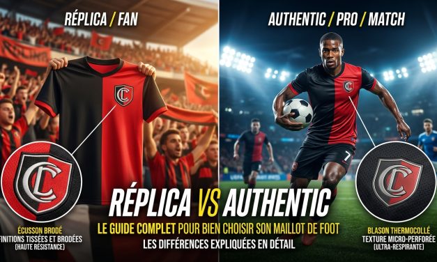 Les différences entre maillots de football Réplica et Authentic (Pro) : guide complet