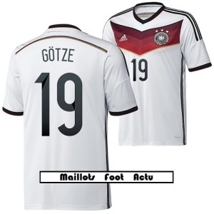 flocage maillot Allemagne coupe monde 2014 Götze 19