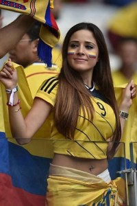 colombie jolie fan colombienne maillot colombie 2014