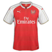 Arsenal 2016 maillot domicile foot 15-16