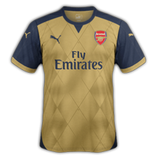 Arsenal 2016 maillot exterieur 15-16