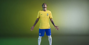 Brésil Copa America 2016 Neymar maillot foot domicile