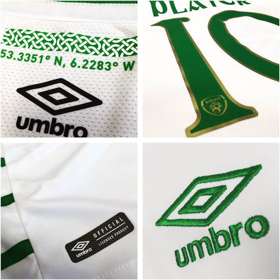 Maillot République D'Irlande (Eire) Umbro - Taille M - Bleu - Occasion