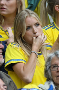 belle suédoise supportrice Euro 2016