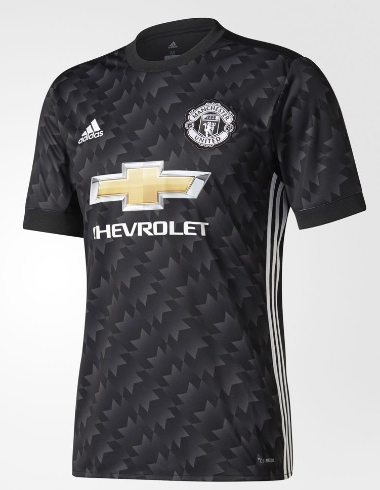 Manchester United 2018 maillot extérieur noir Adidas 17 18