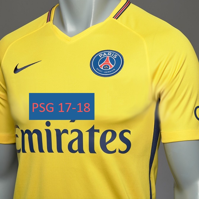 Paris 2018 maillot exterieur jaune PSG 17 18