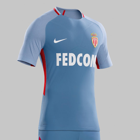 AS Monaco 2017 2018 maillot exterieur bleu