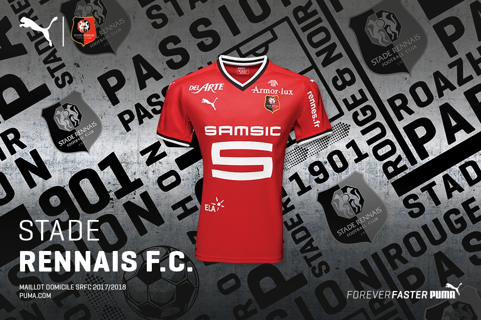Rennes 2018 maillot de foot Stade Rennais domicile Puma