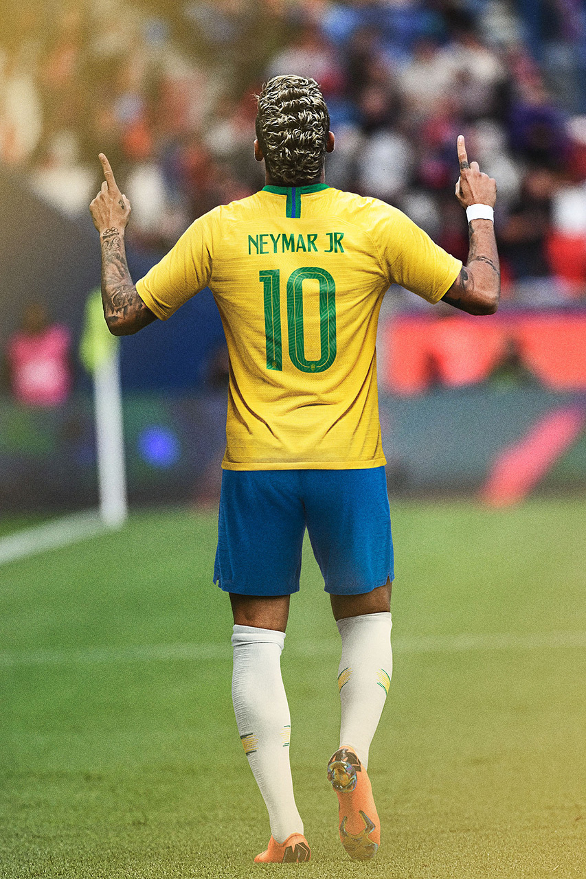 Bresil 2018 maillot domicile Neymar JR coupe du monde 2018
