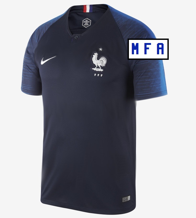 France 2018 maillot foot domicile Nike coupe du monde 2018