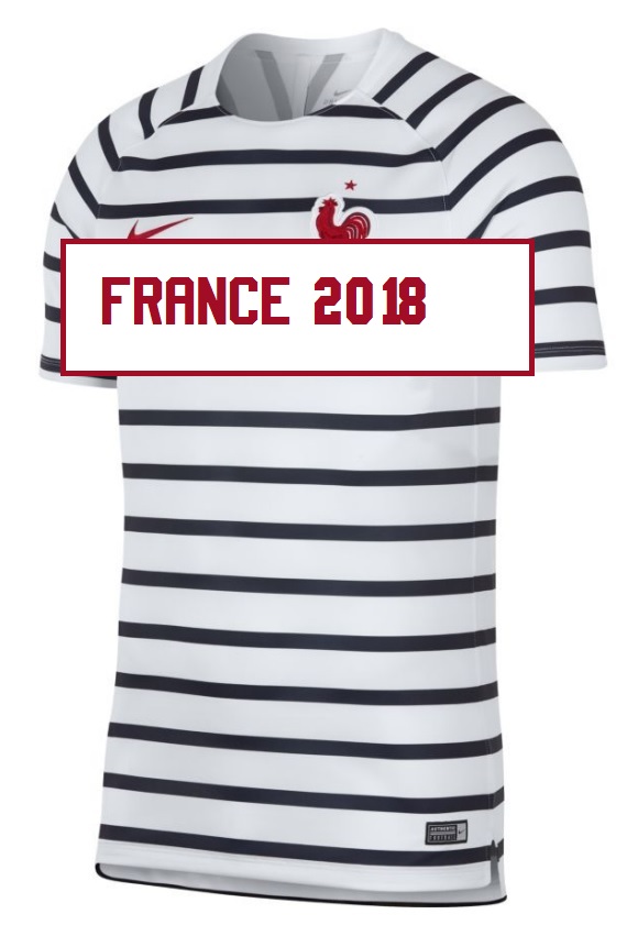 Les Bleus 2018 France maillot mariniere avant match pre-match