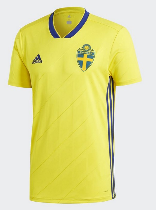 Suède 2018 maillot de foot domicile Adidas