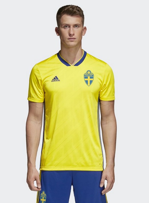 Suède 2018 maillot football domicile Adidas