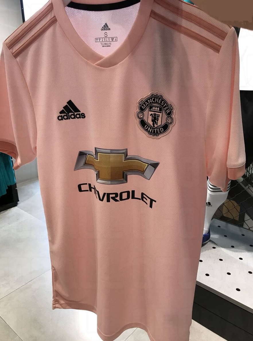 Manchester United 20198 maillot extérieur rose football