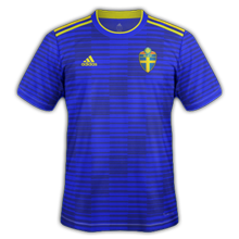 Suède 2018 maillot exterieur bleu coupe du monde 2018
