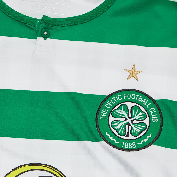 Celtic 2019 détails maillot football domicile officiel