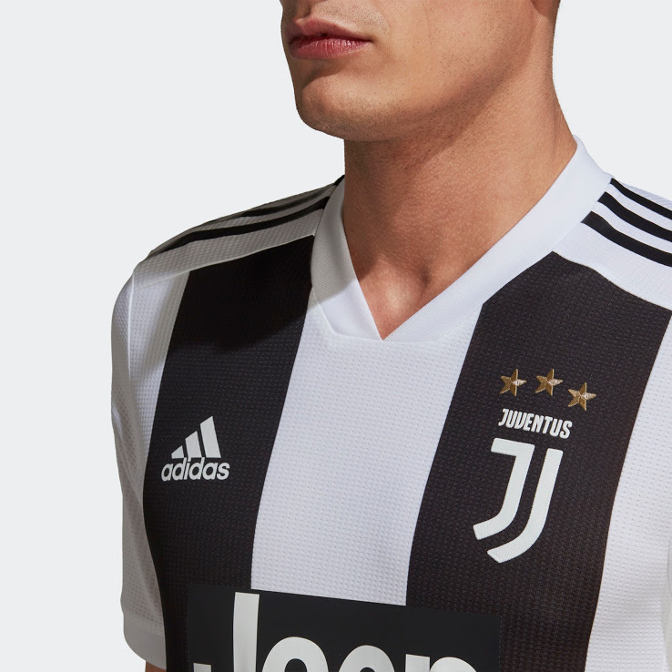 Juventus 2019 détails maillot football domicile Adidas
