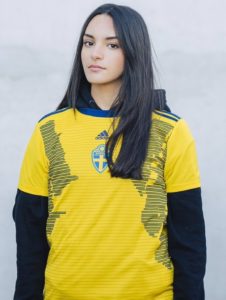 Suède 2019 maillot domicile foot coupe du monde 2019 femme