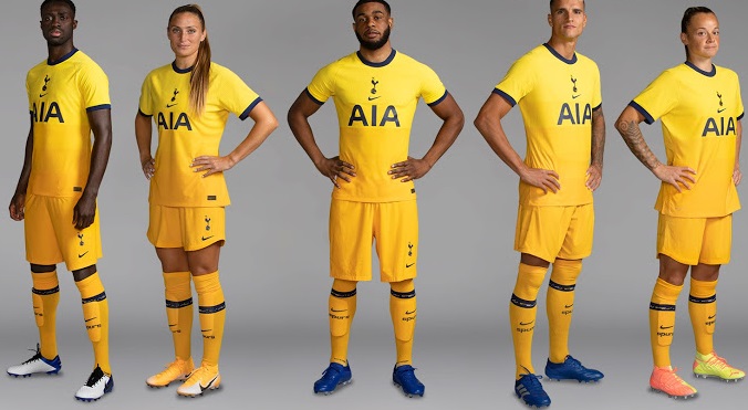 Tottenham 2021 3eme maillot third jaune