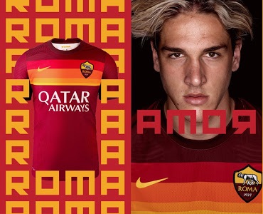 AS Roma 2021 nouveau maillot de foot domicile