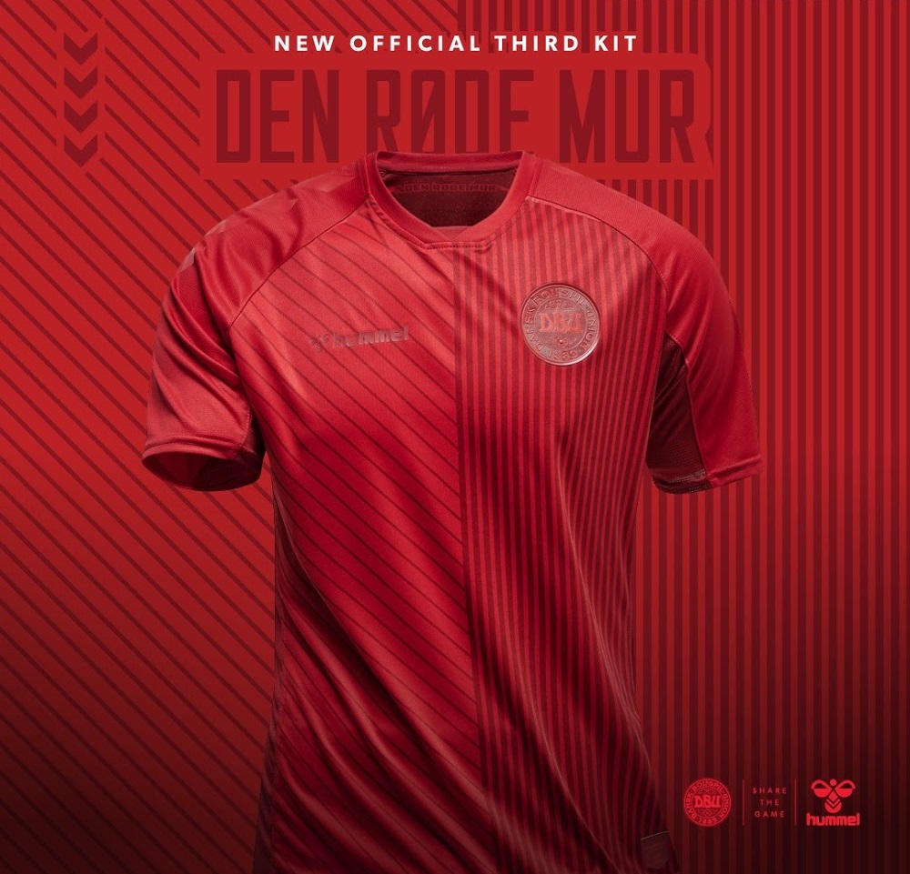 Danemark Euro 2021 maillot third foot Hummel
