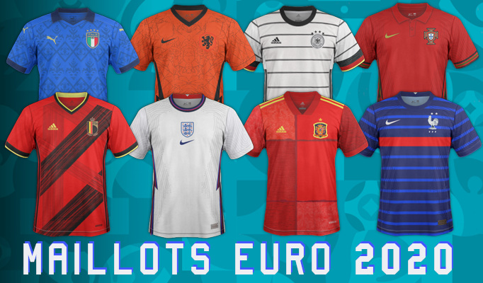 nouveaux maillots de football Euro 2020