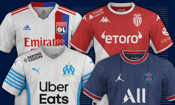 nouveaux maillots de foot Ligue 1 2021-2022