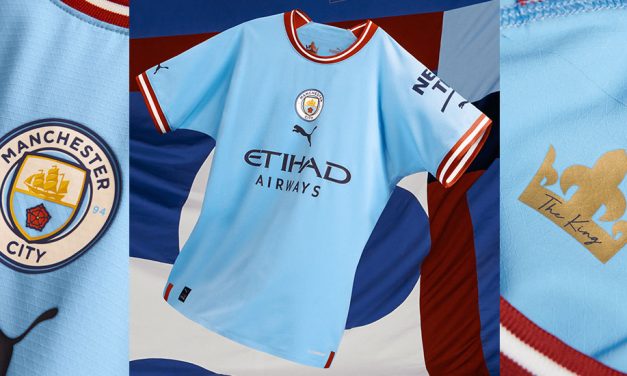 Maillot Manchester City Vintage 1975-1979 - Remake Score Draw - Taille L - Occasion Correcte