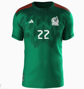 Mexique 2022 maillot domicile coupe du monde 2022