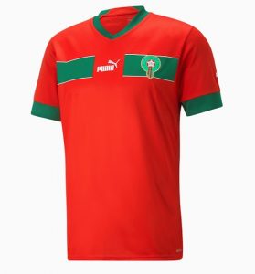 Maroc coupe du monde 2022 maillot domicile officiel
