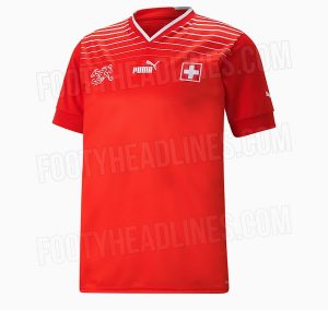 Suisse 2022 maillot domicile coupe du monde 2022