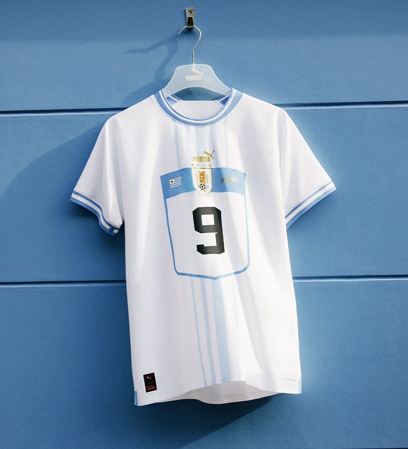 Uruguay 2022 maillot de foot exterieur coupe du monde 2022