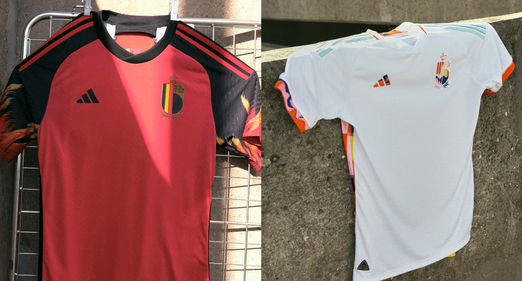 Belgique 2022 nouveaux maillots de foot coupe du monde 2022