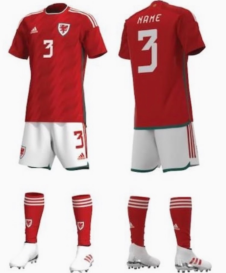 Pays de Galles 2022 maillot de foot domicile coupe du monde 2022 Adidas