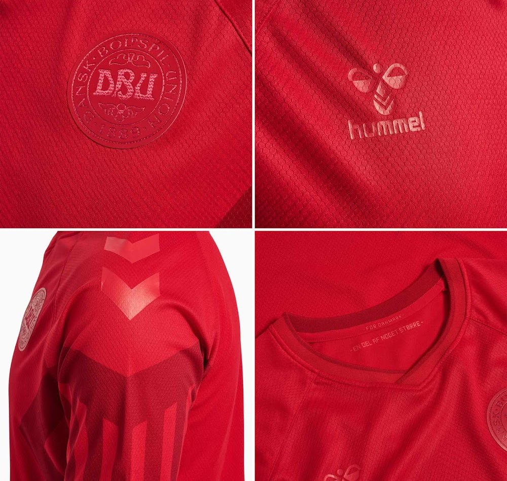 Danemark 2022 nouveau maillot domicile coupe du monde 2022 Hummel