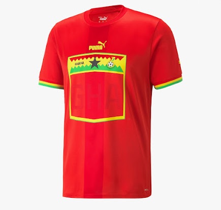 Ghana 2022 nouveau maillot exterieur coupe du moinde 2022