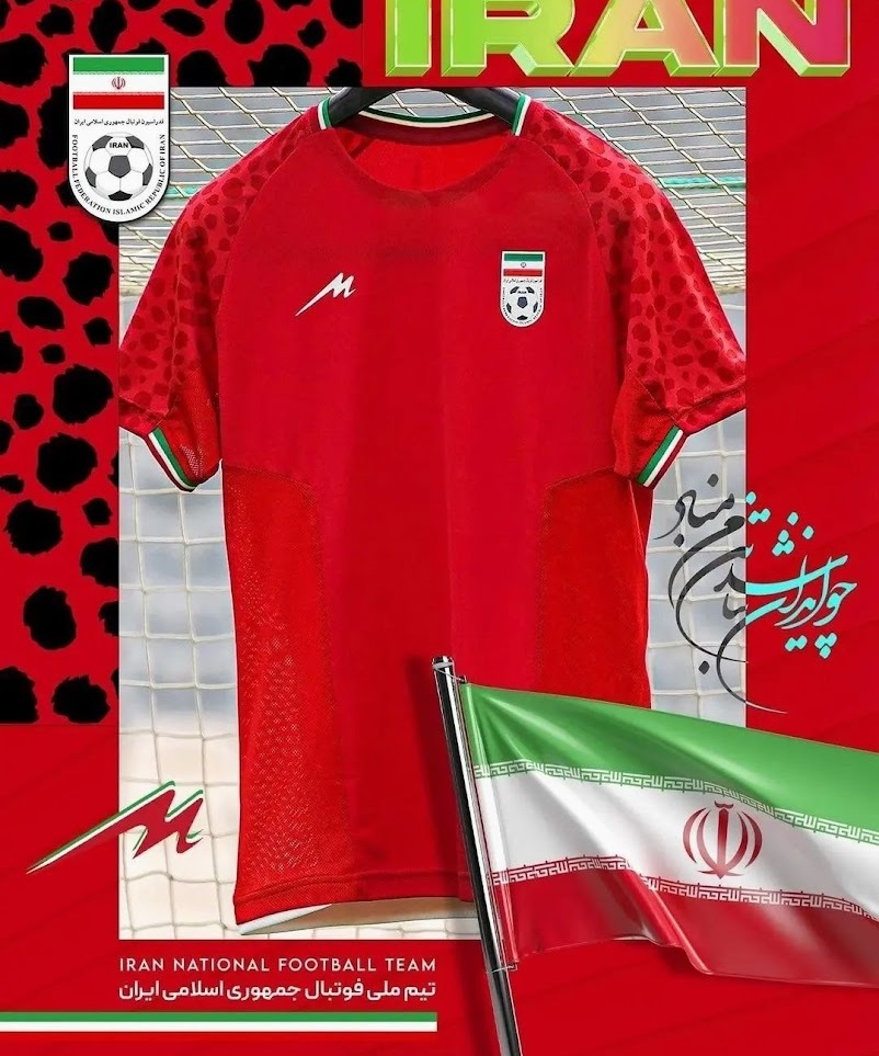 Iran 2022 nouveau maillot de foot coupe du monde 2022 exterieur