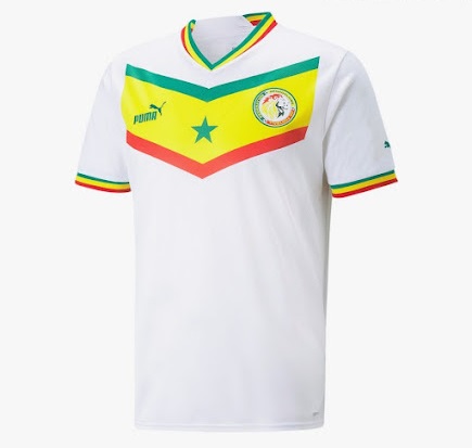 Senegal 2022 nouveau maillot domicile coupe du monde 2022