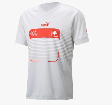 Suisse 2022 maillot de foot exterieur coupe du monde 2022