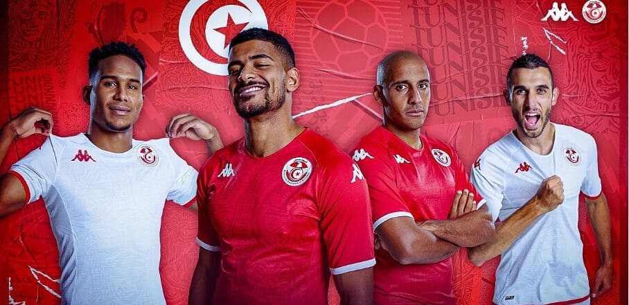 Tunisie 2022 nouveaux maillot de football coupe du monde 2022 Kappa