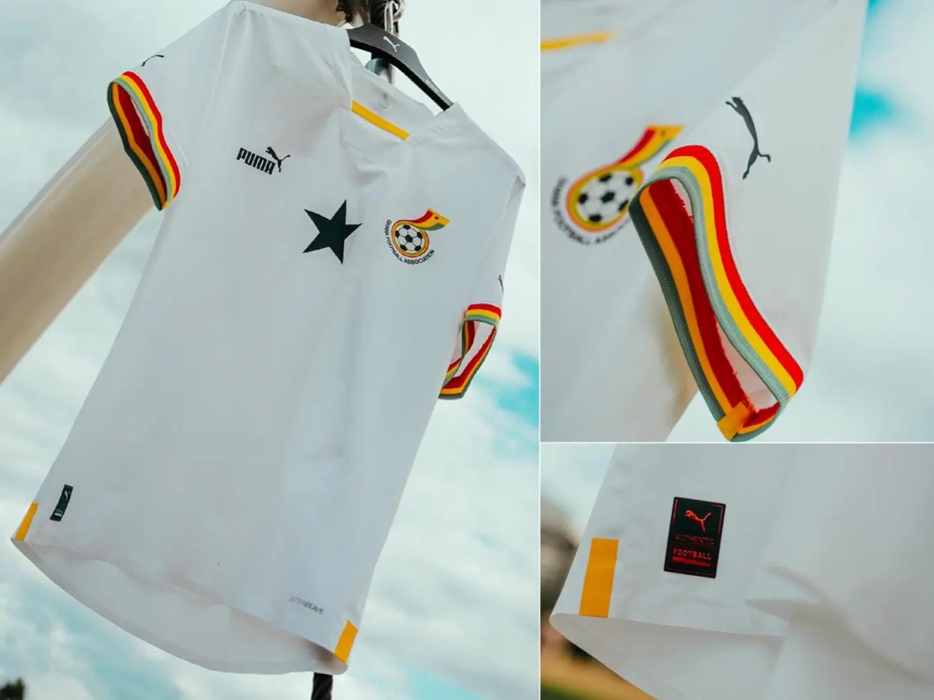 Ghana 2022 maillot foot domicile coupe du monde Puma officiel