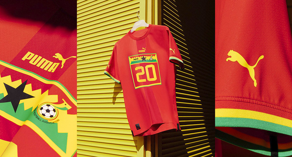 Ghana 2022 nouveau maillot exterieur coupe du monde Puma