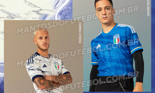 Nouveaux maillots de foot Italie 2023 faits par Adidas et nouveau blason